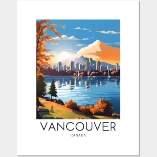 A Pop Art Travel Print of Vancouver - Canada Posters and Art